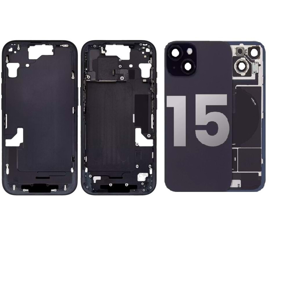 İPHONE 15 DOLU KASA SİYAH