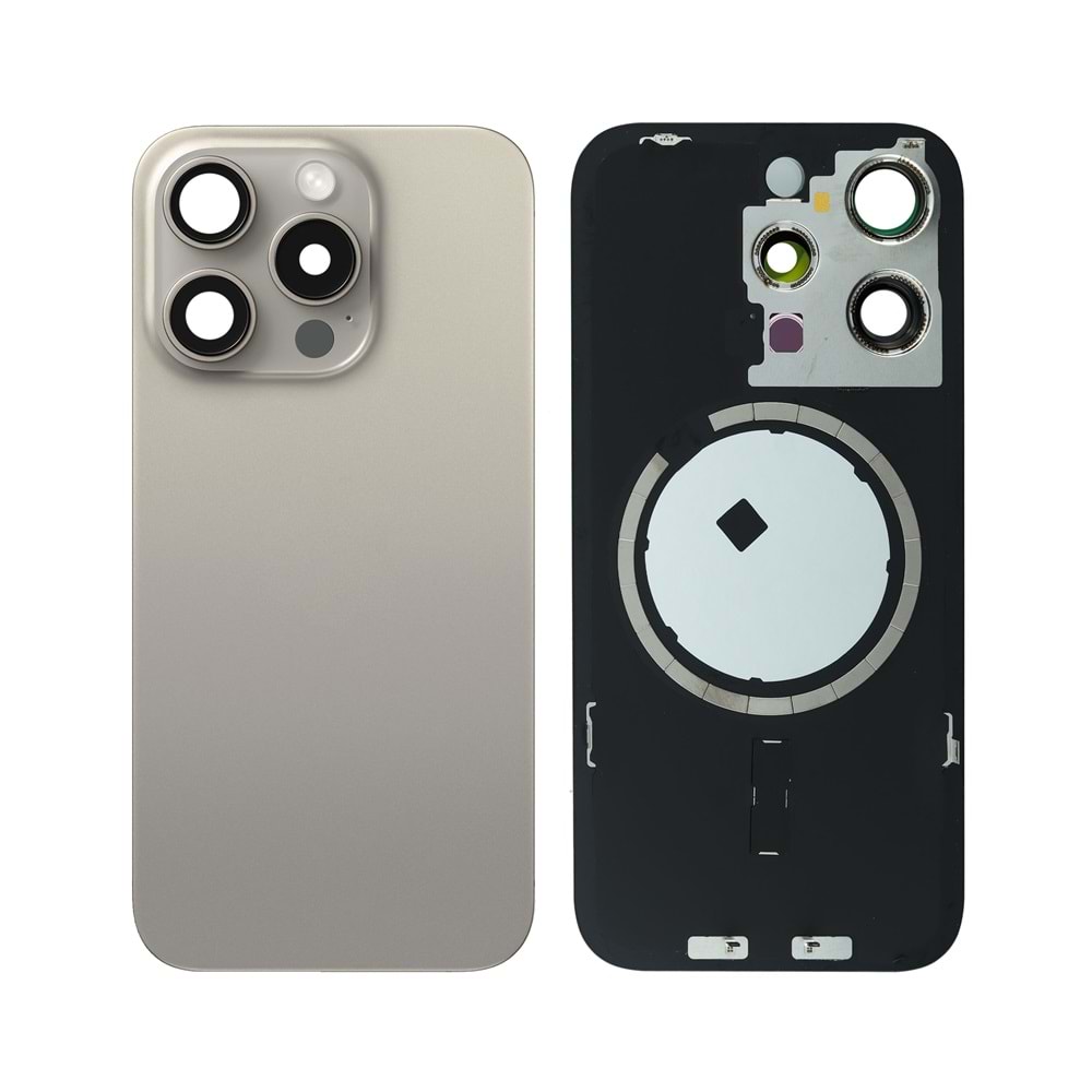 İPHONE 15 PRO ARKA PİL KAPAĞI KAMERA CAMLI NATÜREL