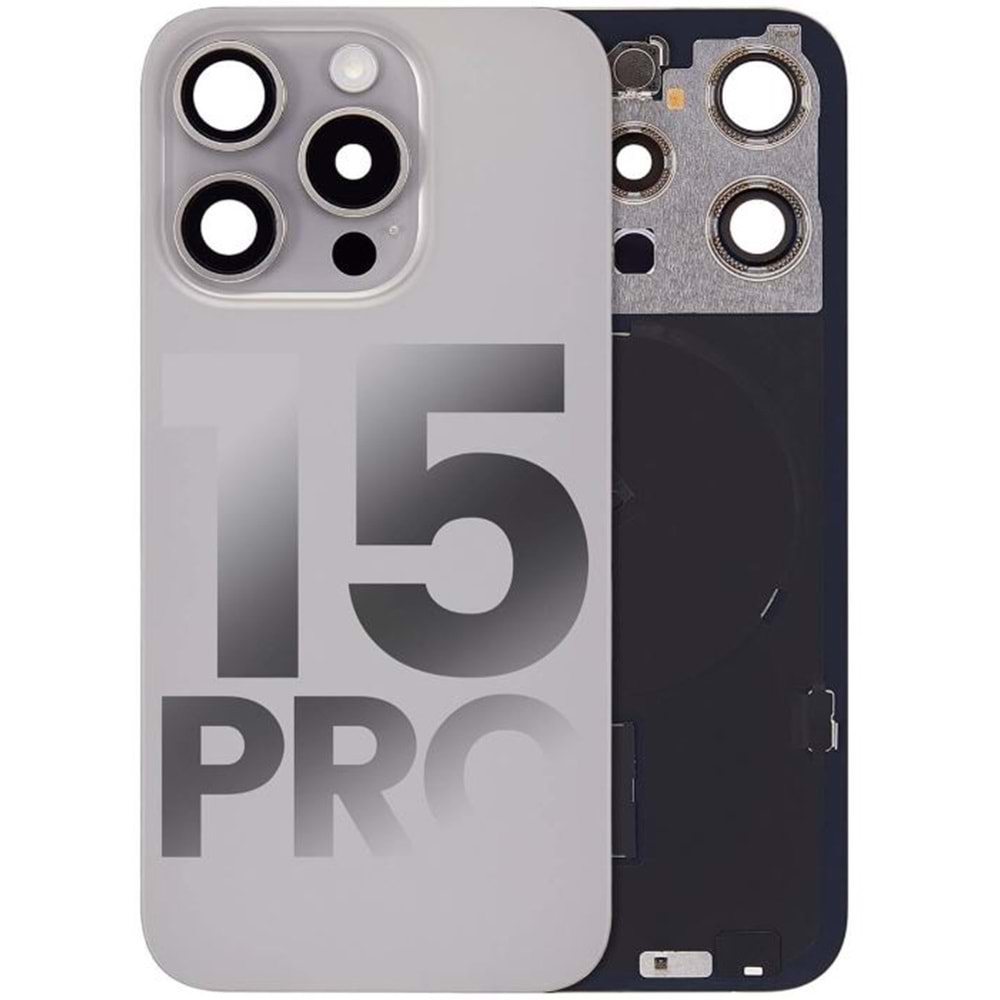 İPHONE 15 PRO MAX ARKA PİL KAPAĞI KAMERA CAMLI NATÜREL