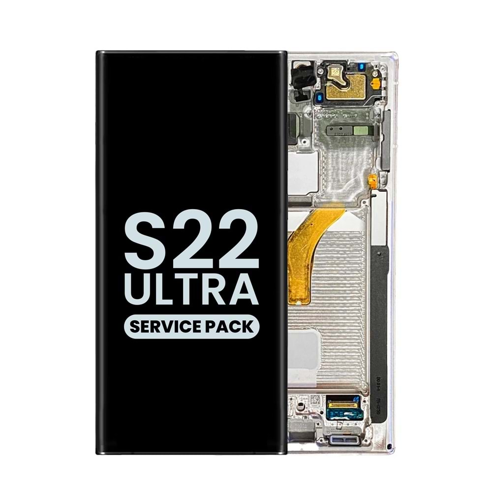 SAMSUNG S22 ULTRA - S908 LCD EKRAN ÇITALI BEYAZ (TR SERVİS)