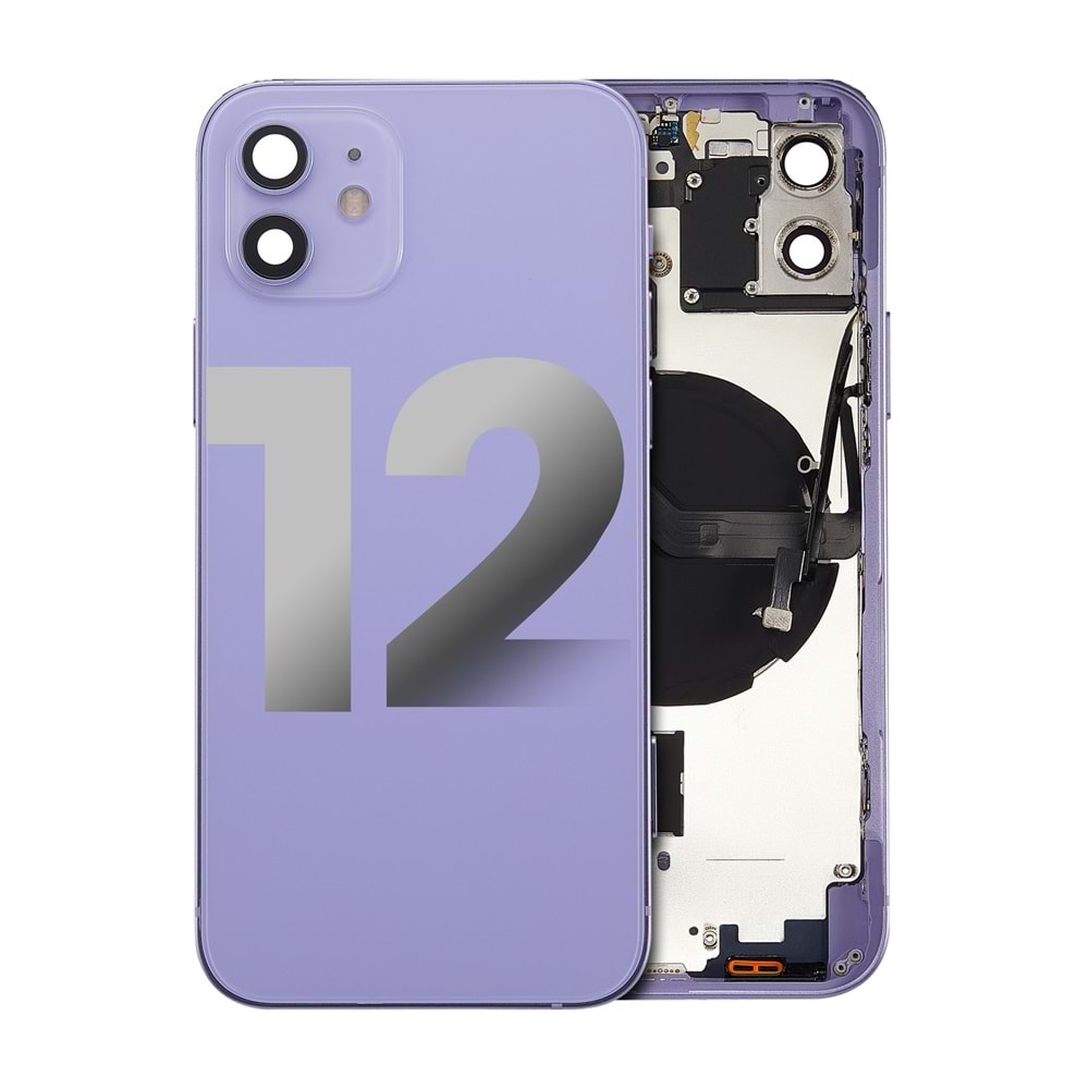 İPHONE 12 DOLU KASA MOR - LİLA