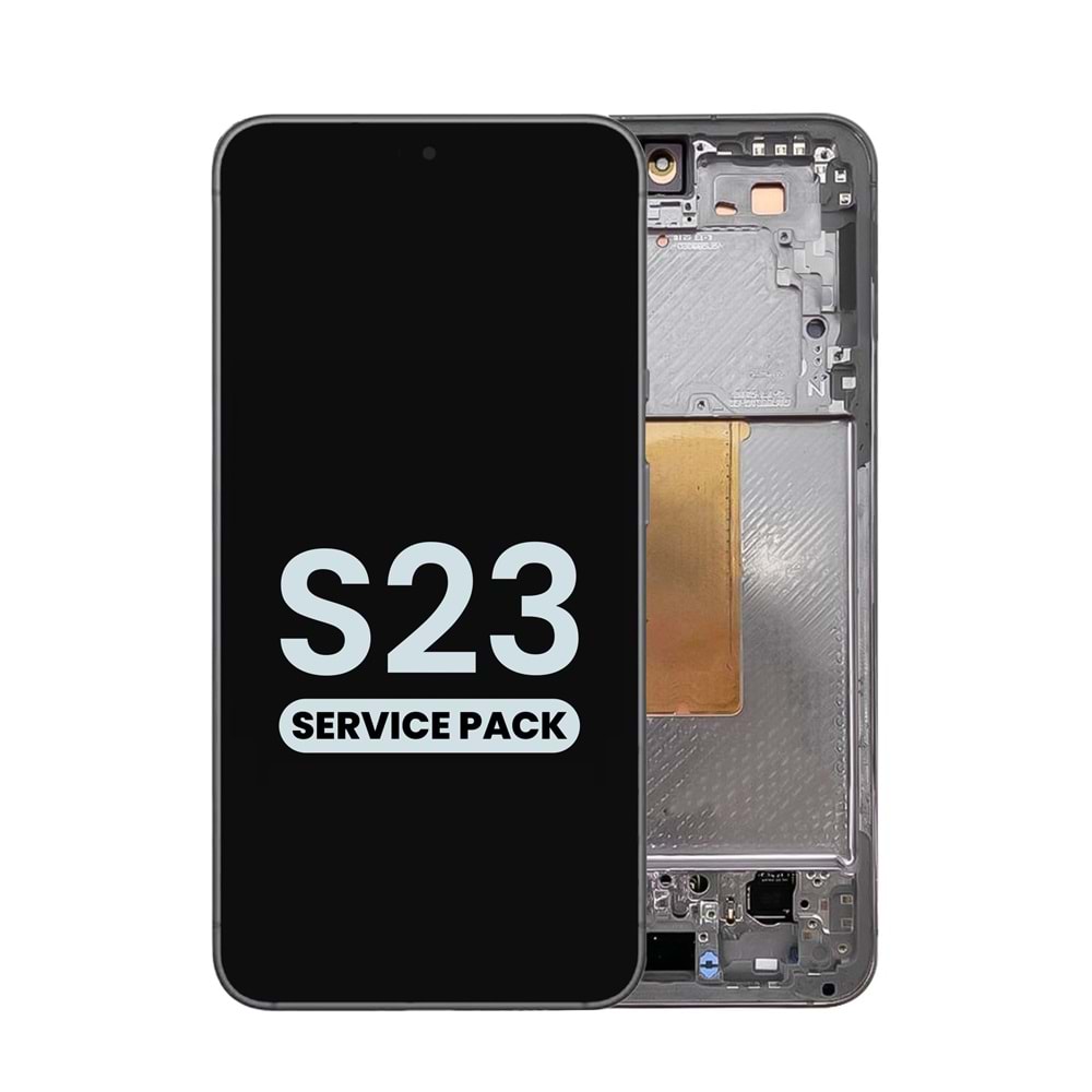 SAMSUNG S23 - S911 LCD EKRAN ÇITALI SİYAH (TR SERVİS)