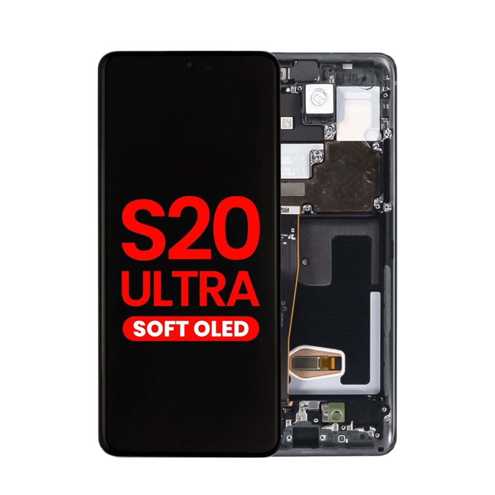 SAMSUNG S20 ULTRA - G988 LCD EKRAN ÇITALI OLED SİYAH