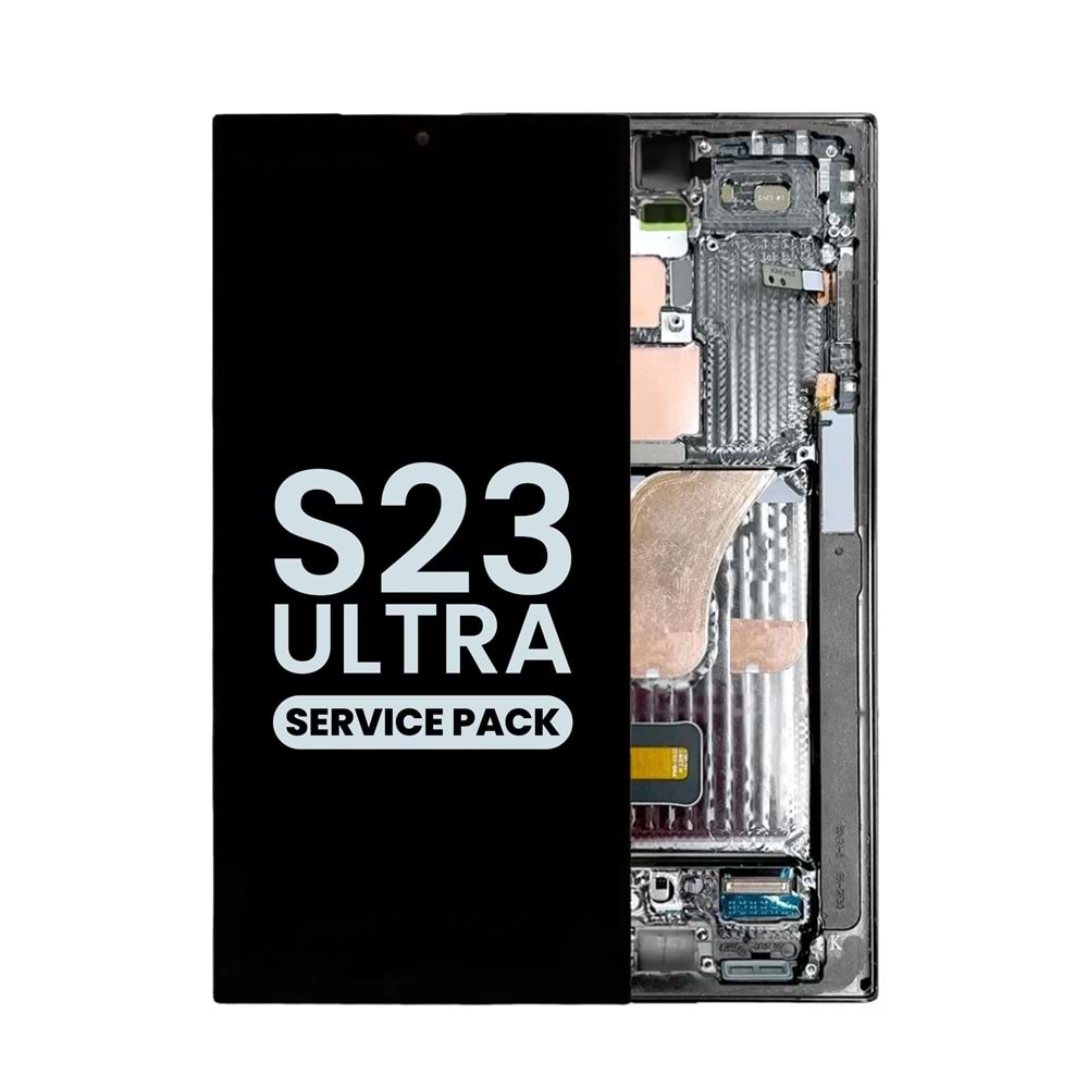 SAMSUNG S23 ULTRA - S918 LCD EKRAN ÇITALI SİYAH (TR SERVİS) GH82-30465A
