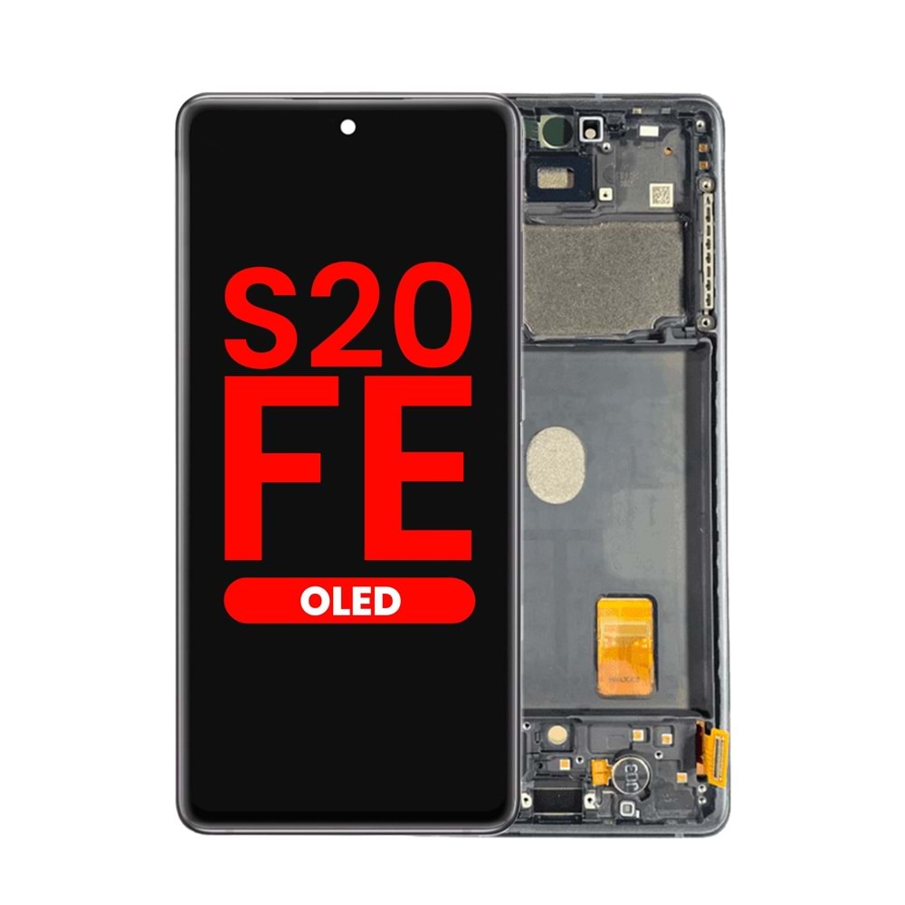 SAMSUNG S20FE LCD EKRAN ÇITALI OLED SİLVER - BEYAZ