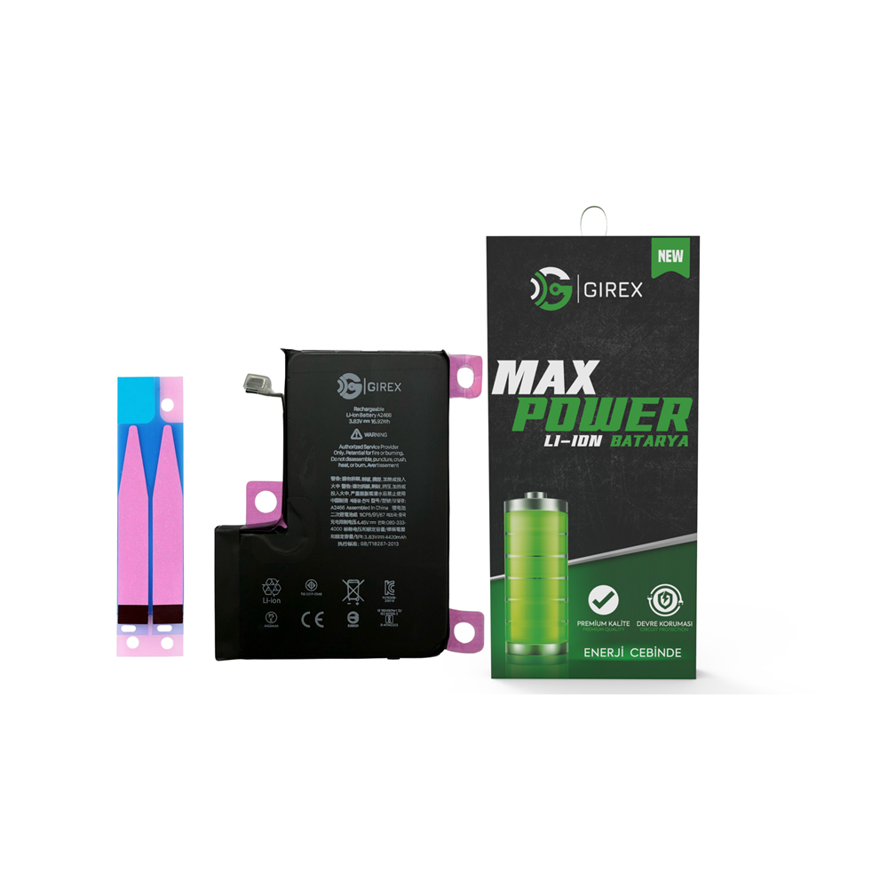 GİREX İPHONE 12 PRO MAX BATARYA GÜÇLENDİRİLMİŞ (4420 MAH)