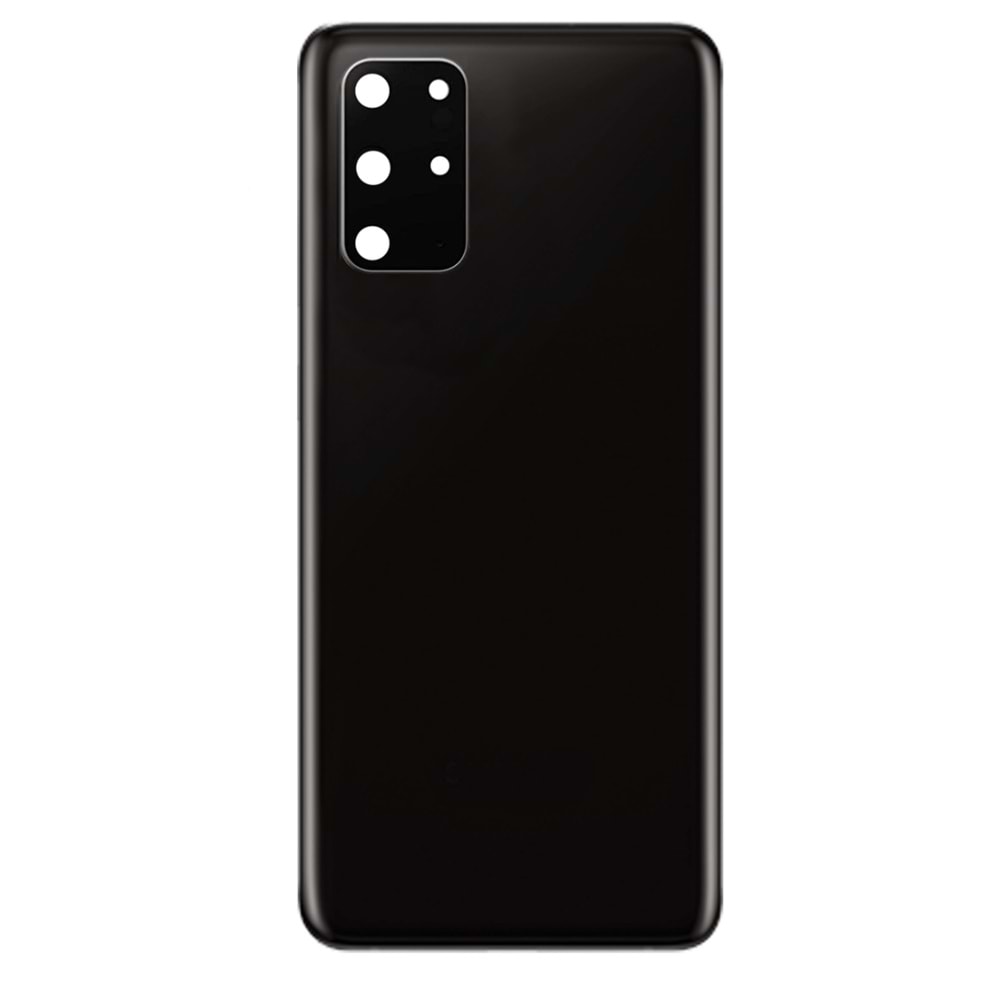 SAMSUNG S20 PLUS ARKA PİL KAPAK KEMERA CAMLI SİYAH