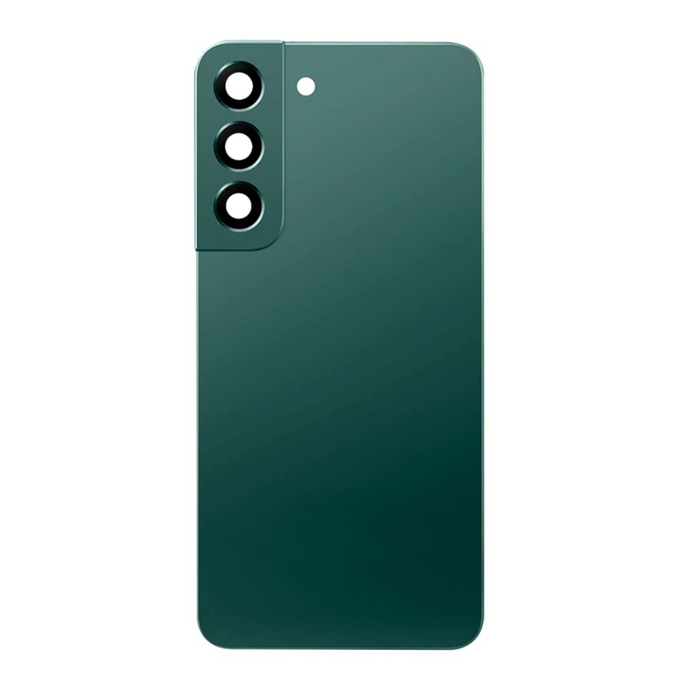 SAMSUNG S22 ARKA PİL KAPAK KEMERA CAMLI YEŞİL