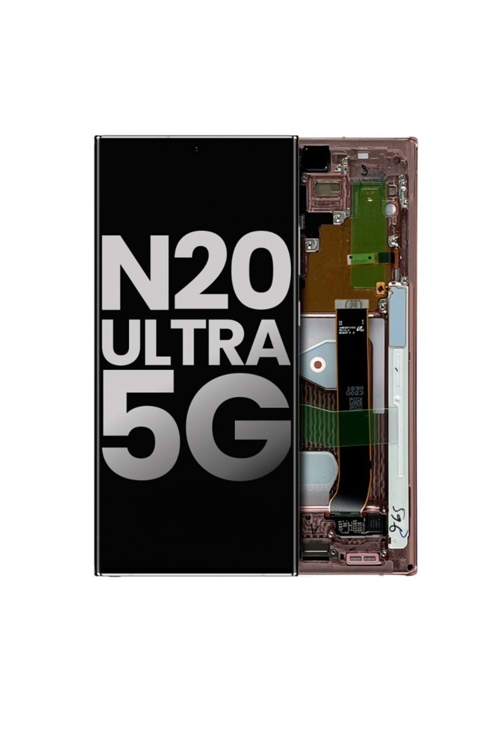 SAMSUNG NOTE 20 ULTRA - N985 LCD EKRAN ÇITALI SİYAH (TR SERVİS)