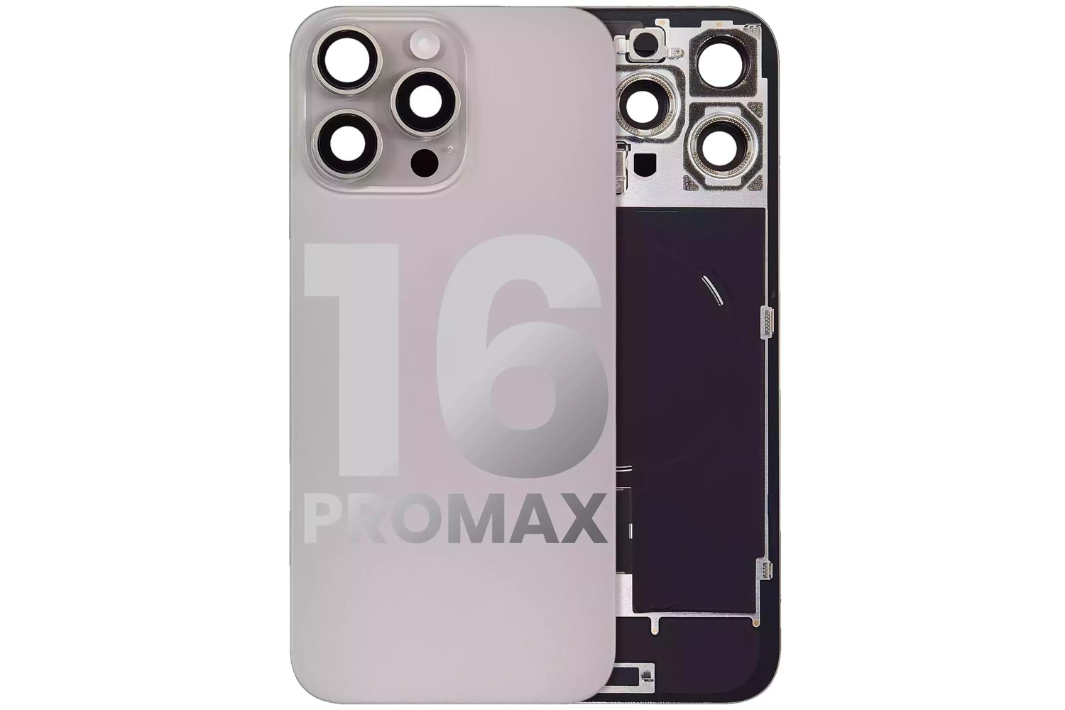 İPHONE 16 PRO MAX ARKA PİL KAPAK KAMERA CAMLI NATÜREL