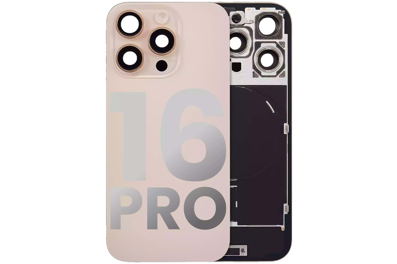 İPHONE 16 PRO ARKA PİL KAPAK KAMERA CAMLI ÇÖL