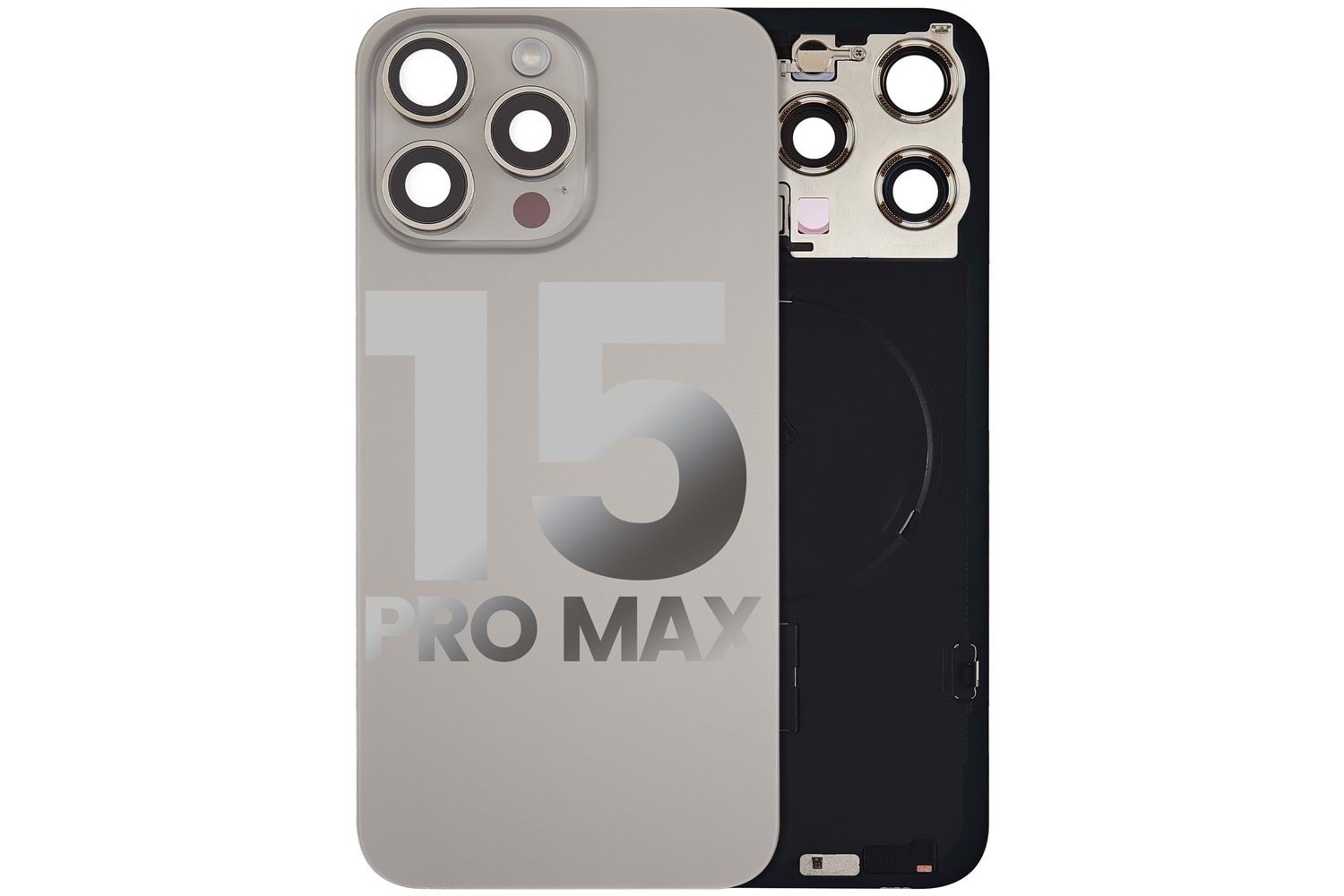 İPHONE 15 PRO MAX ARKA PİL KAPAK KAMERA CAMLI NATÜREL