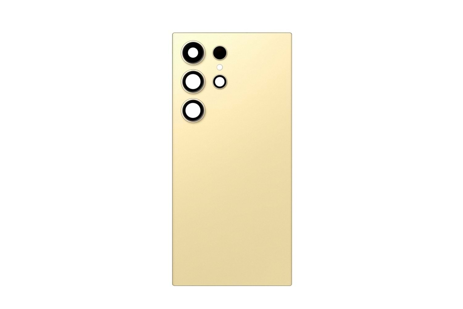 SAMSUNG S24 ULTRA ARKA PİL KAPAK KEMERA CAMLI SARI