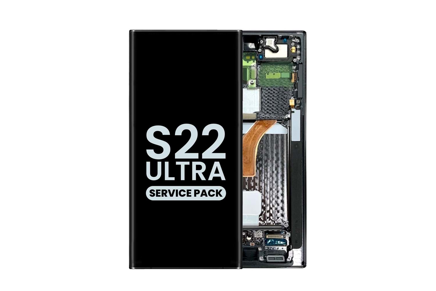 SAMSUNG S22 ULTRA - S908 LCD EKRAN ÇITALI SİYAH (TR SERVİS) GH82-27488A