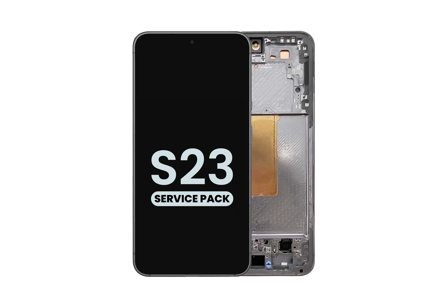 SAMSUNG S23 - S911 LCD EKRAN ÇITALI SİYAH (TR SERVİS)