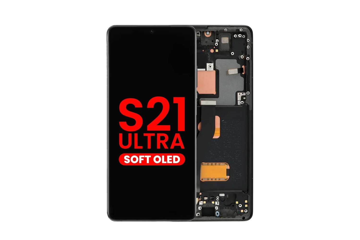 SAMSUNG S21 ULTRA LCD EKRAN ÇITALI SİYAH OLED