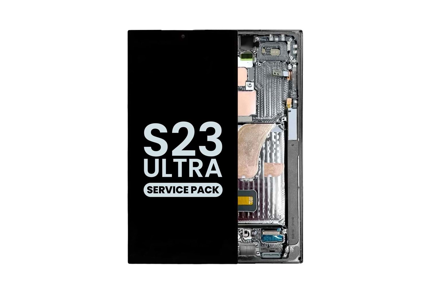 SAMSUNG S23 ULTRA - S918 LCD EKRAN ÇITALI SİYAH (TR SERVİS) GH82-30465A
