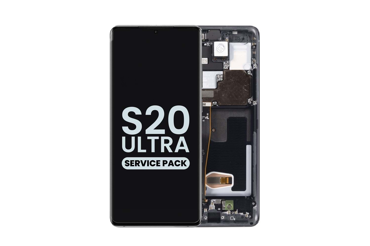 SAMSUNG S20 ULTRA - G988 LCD EKRAN ÇITALI SİYAH (TR SERVİS)