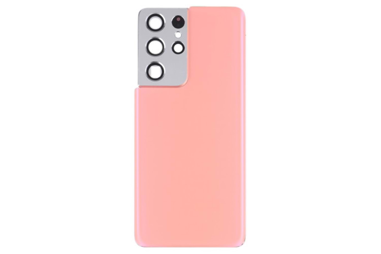 SAMSUNG S21 ULTRA ARKA PİL KAPAK KAMERA CAMLI PEMBE