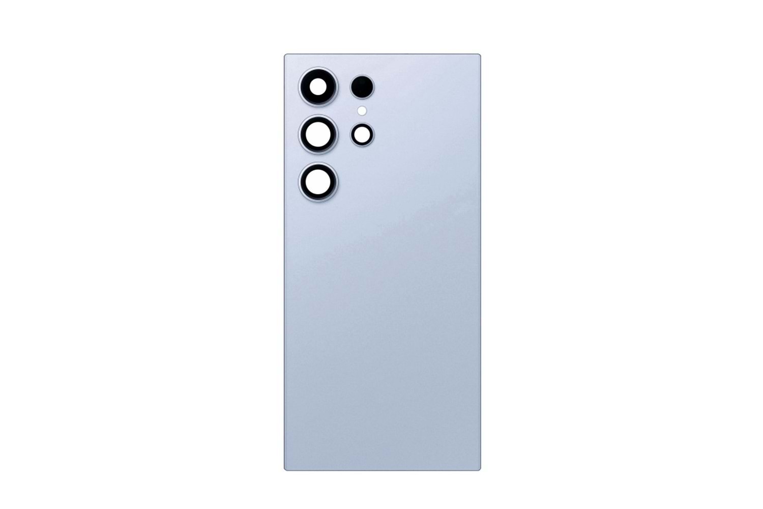 SAMSUNG S24 ULTRA ARKA PİL KAPAK KEMERA CAMLI MAVİ