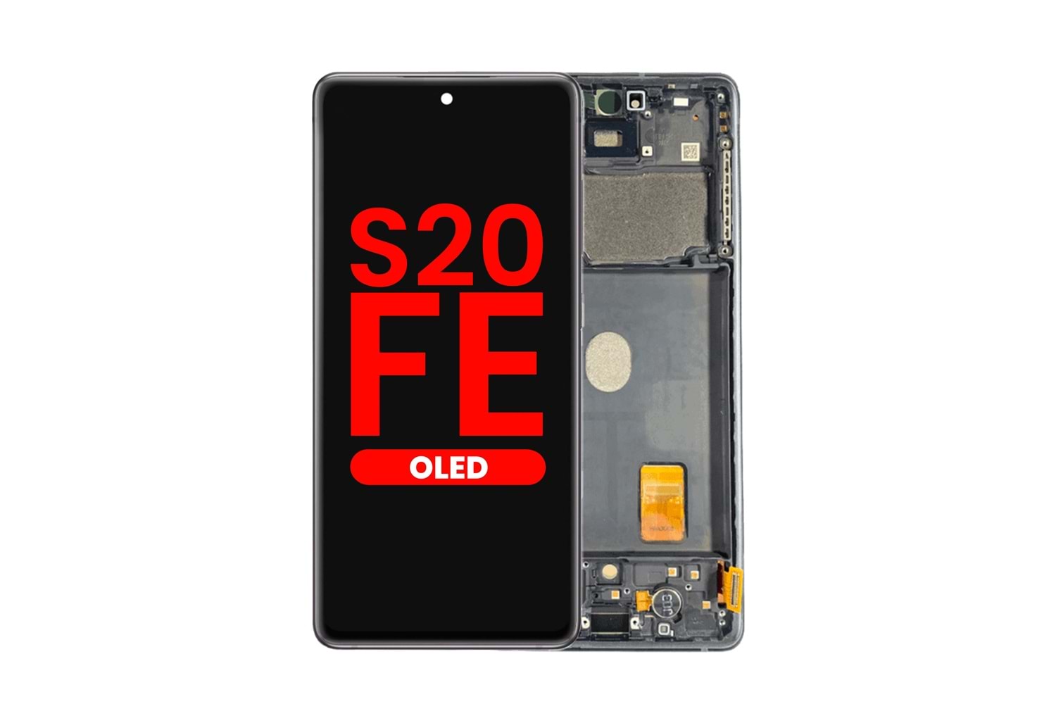 SAMSUNG S20FE LCD EKRAN ÇITALI OLED SİLVER - BEYAZ