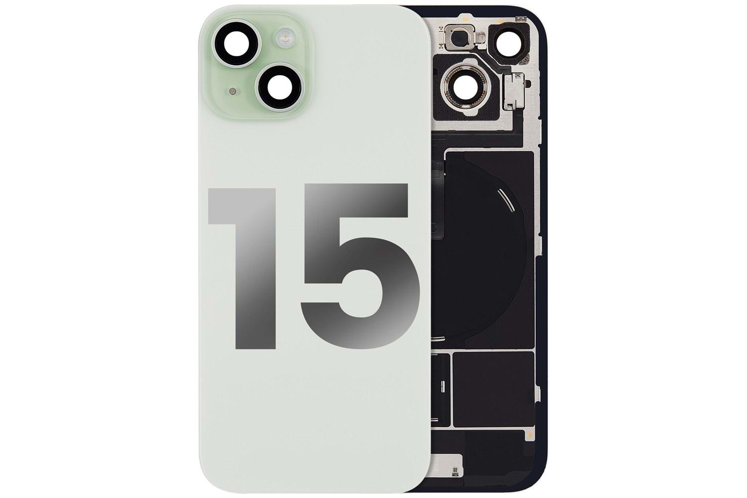 İPHONE 15 ARKA PİL KAPAK KAMERA CAMLI YEŞİL