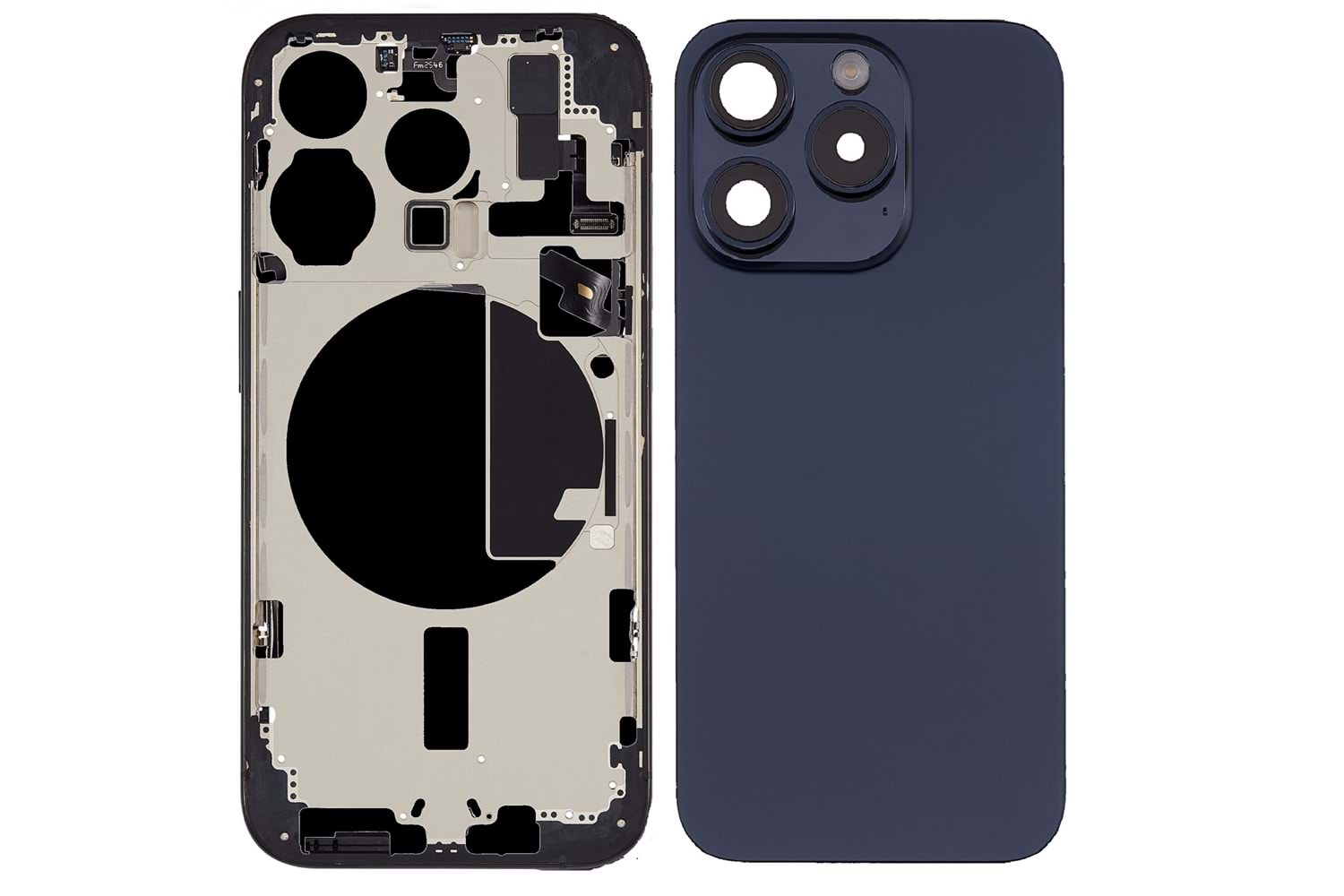 İPHONE 15 PRO ÇIKMA DOLU KASA MAVİ