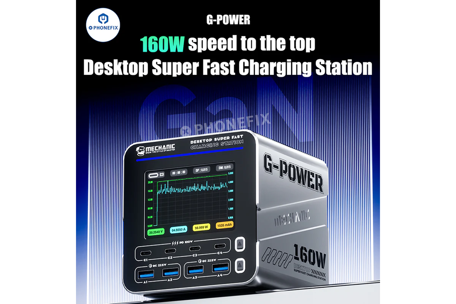 MECHANİC G-POWER GAN 160W ÇOĞALTICI AMPER ÖLÇER