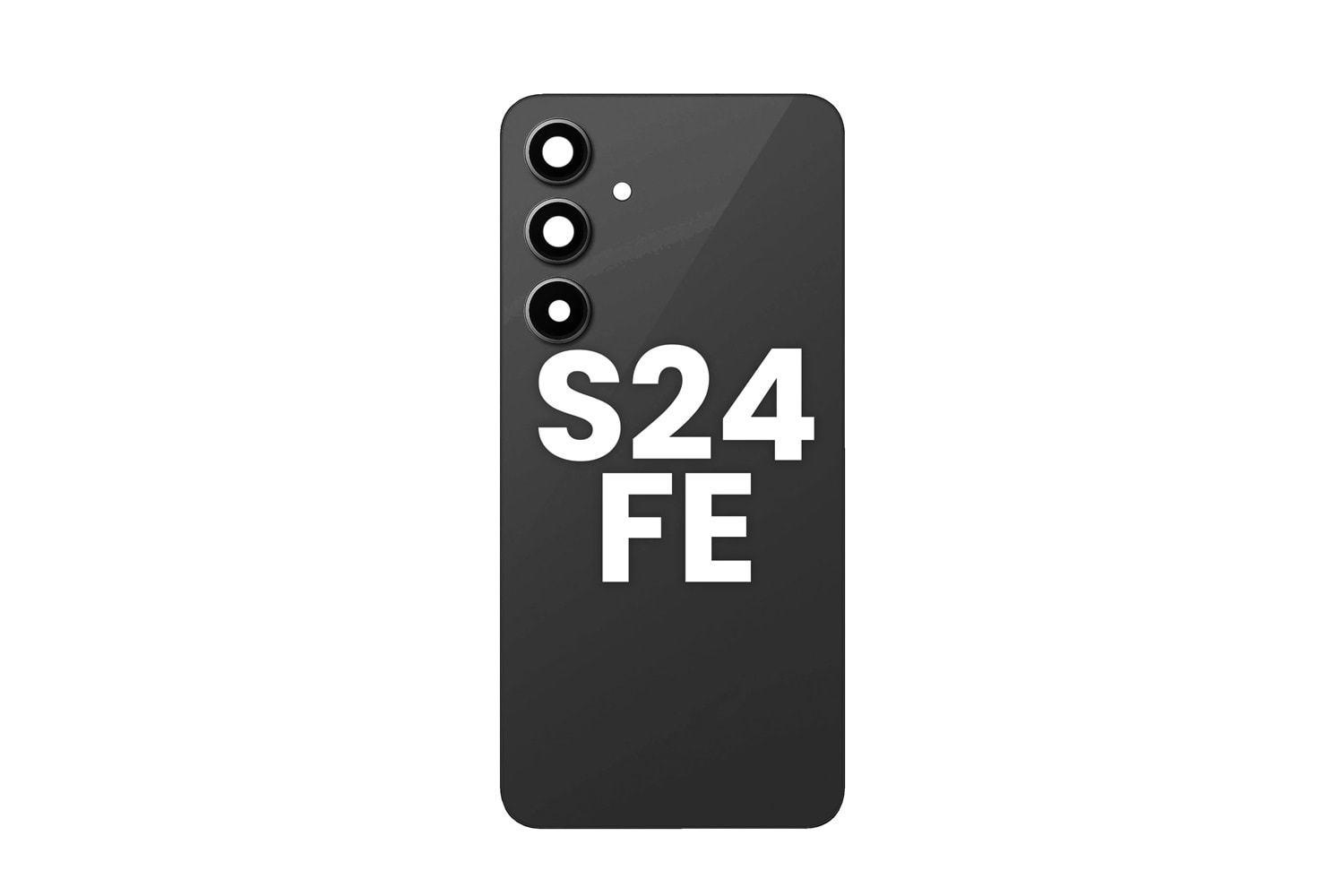 SAMSUNG S24FE ARKA PİL KAPAK KEMERA CAMLI SİYAH