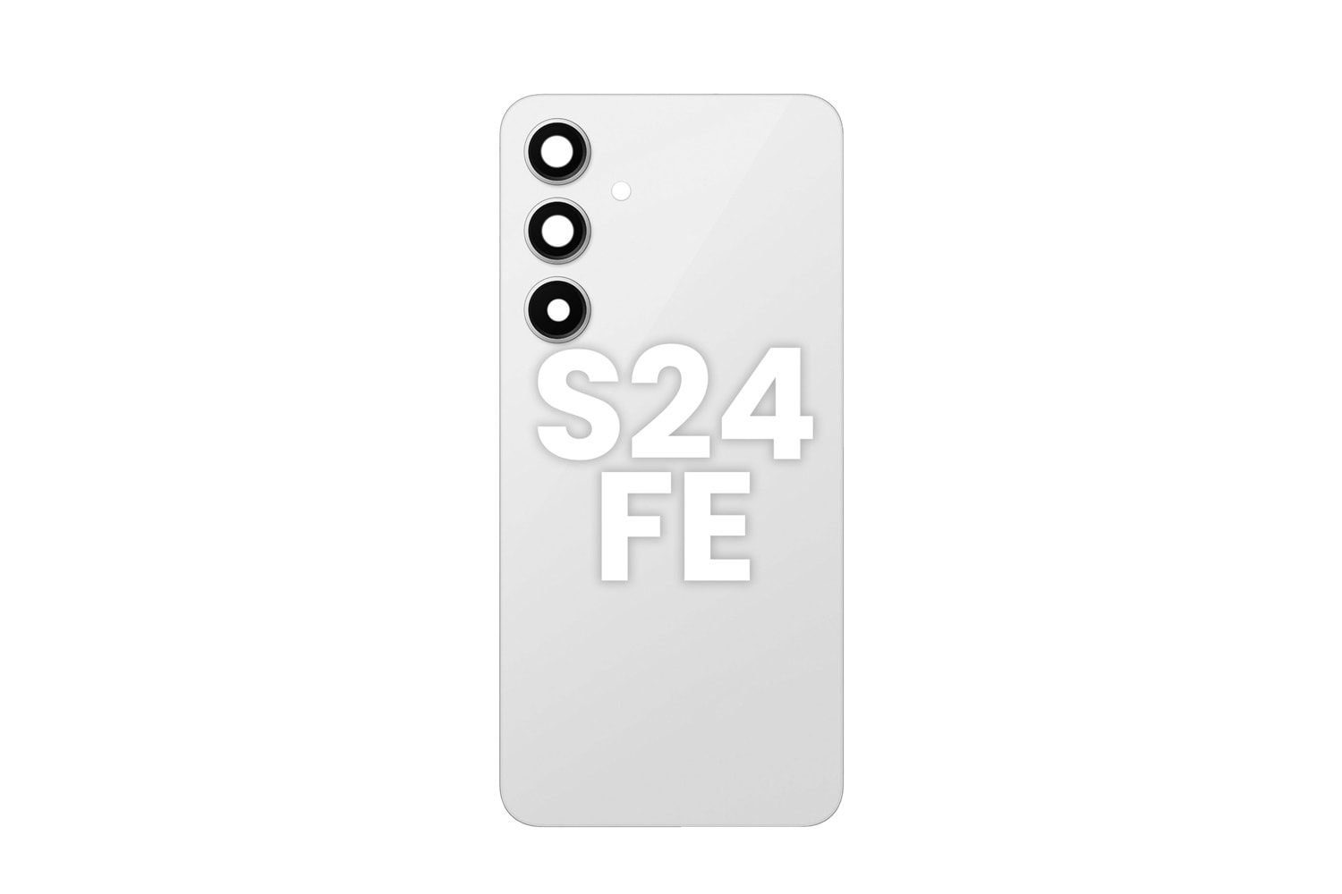 SAMSUNG S24FE ARKA PİL KAPAK KEMERA CAMLI BEYAZ