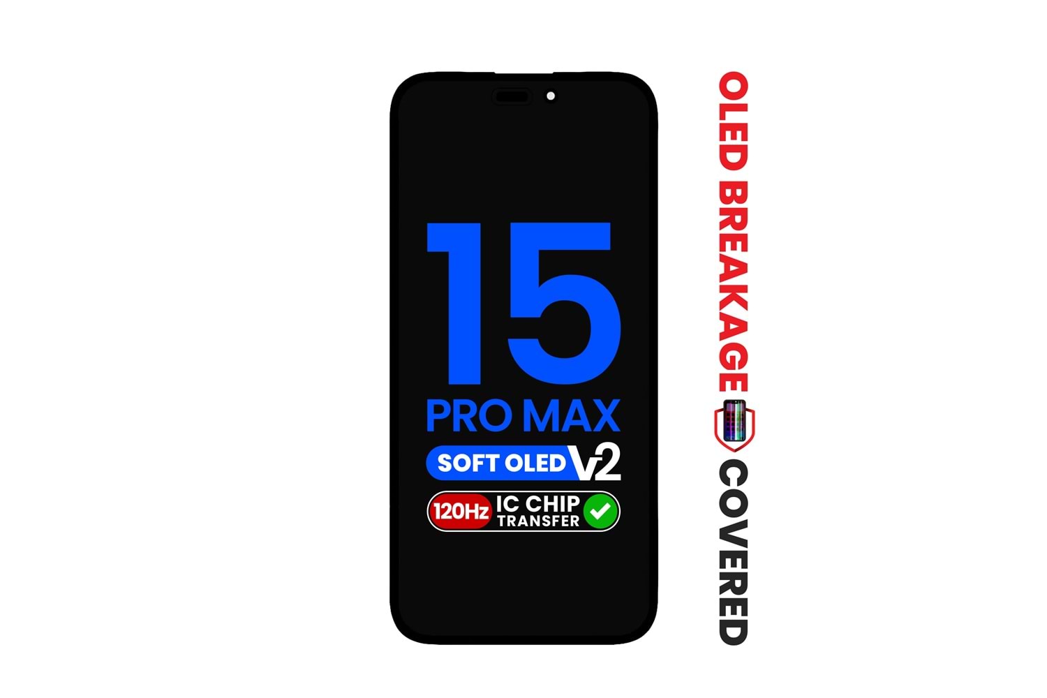 (WİNCE) İPHONE 15 PRO MAX LCD EKRAN SOFT OLED TAK ÇALIŞTIR 2.EL YAZAR