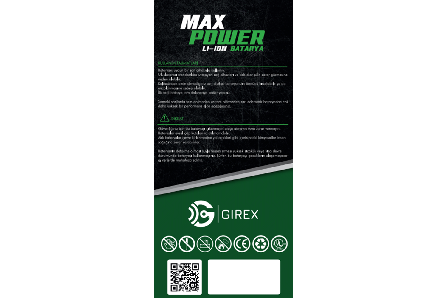 GİREX İPHONE 13 MİNİ BATARYA GÜÇLENDİRİLMİŞ