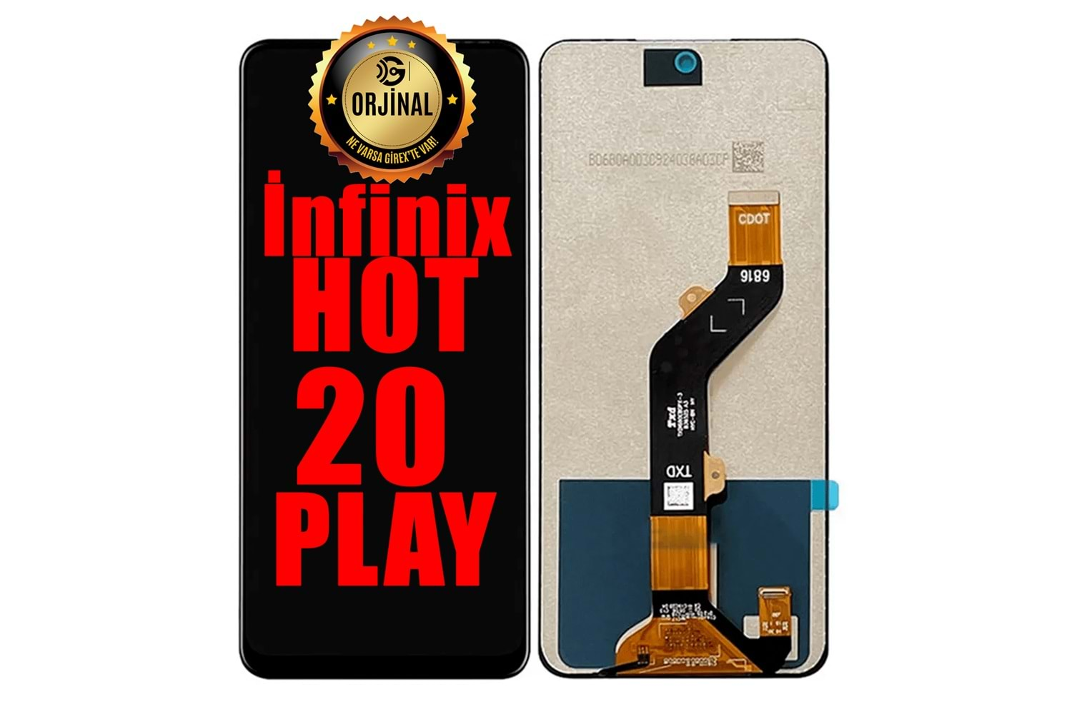 İNFİNİX HOT 20 PLAY LCD EKRAN ÇITASIZ