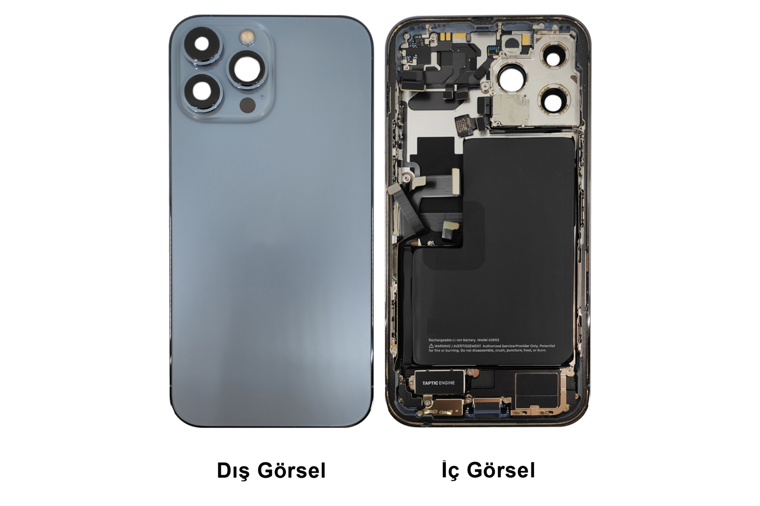 İPHONE 13 PRO KASA DOLU ÇIKMA BATARYALI MAVİ