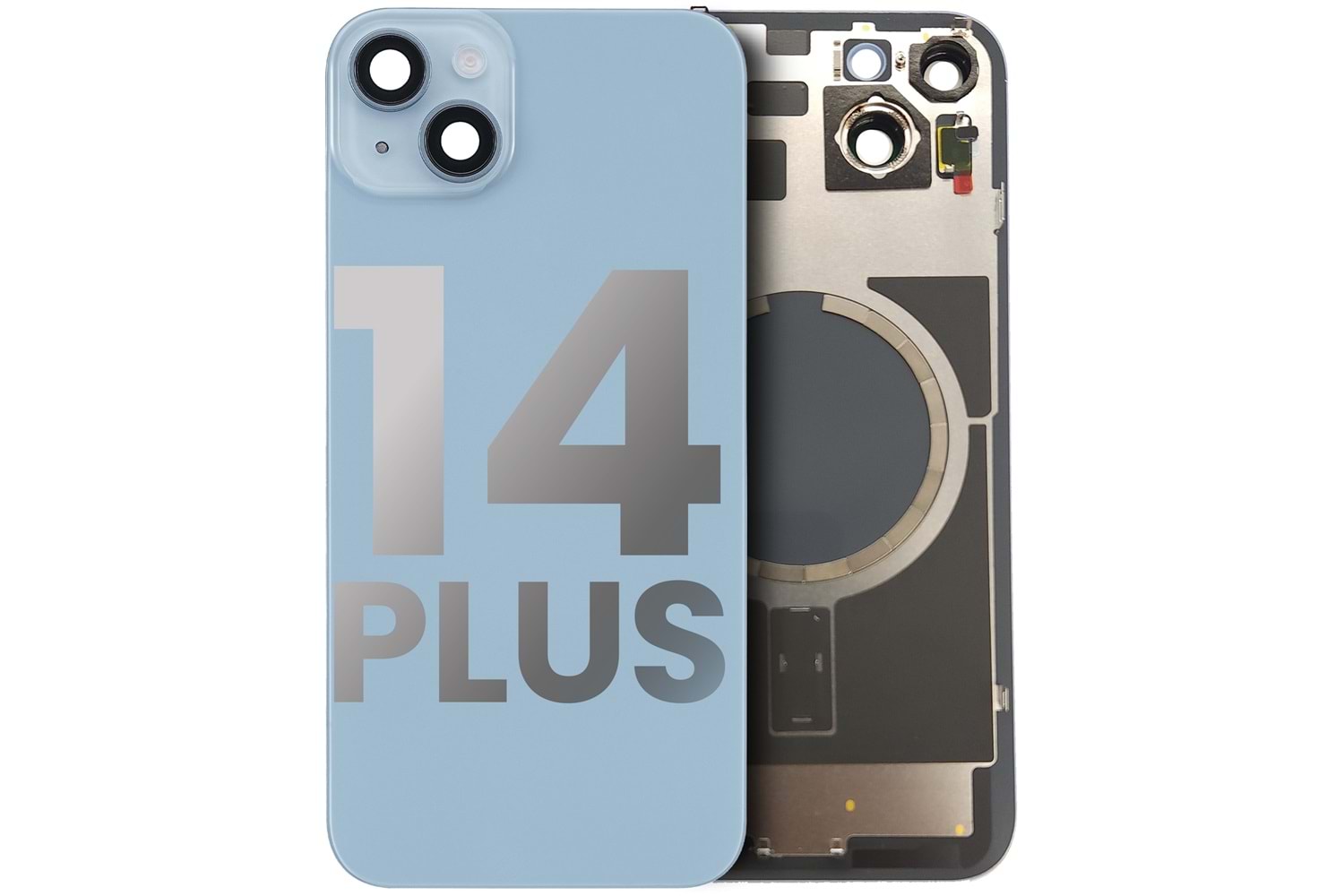 İPHONE 14 PLUS ARKA PİL KAPAK FULL MAVİ