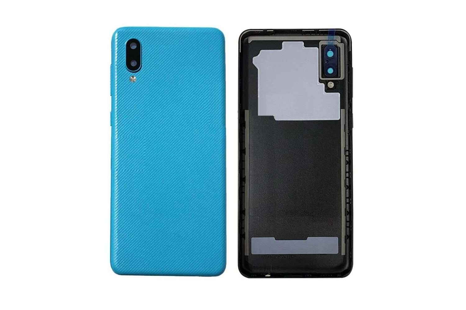 SAMSUNG A02 ARKA PİL KAPAK MAVİ