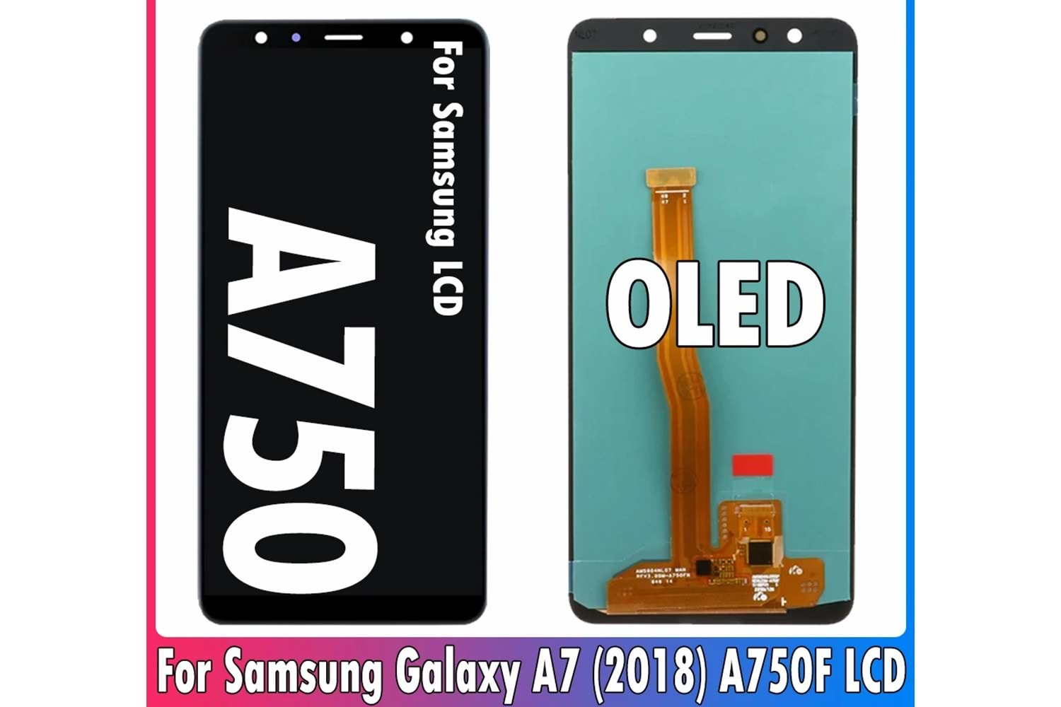 SAMSUNG A7 2018 A750 LCD EKRAN ÇITASIZ SMALL OLED