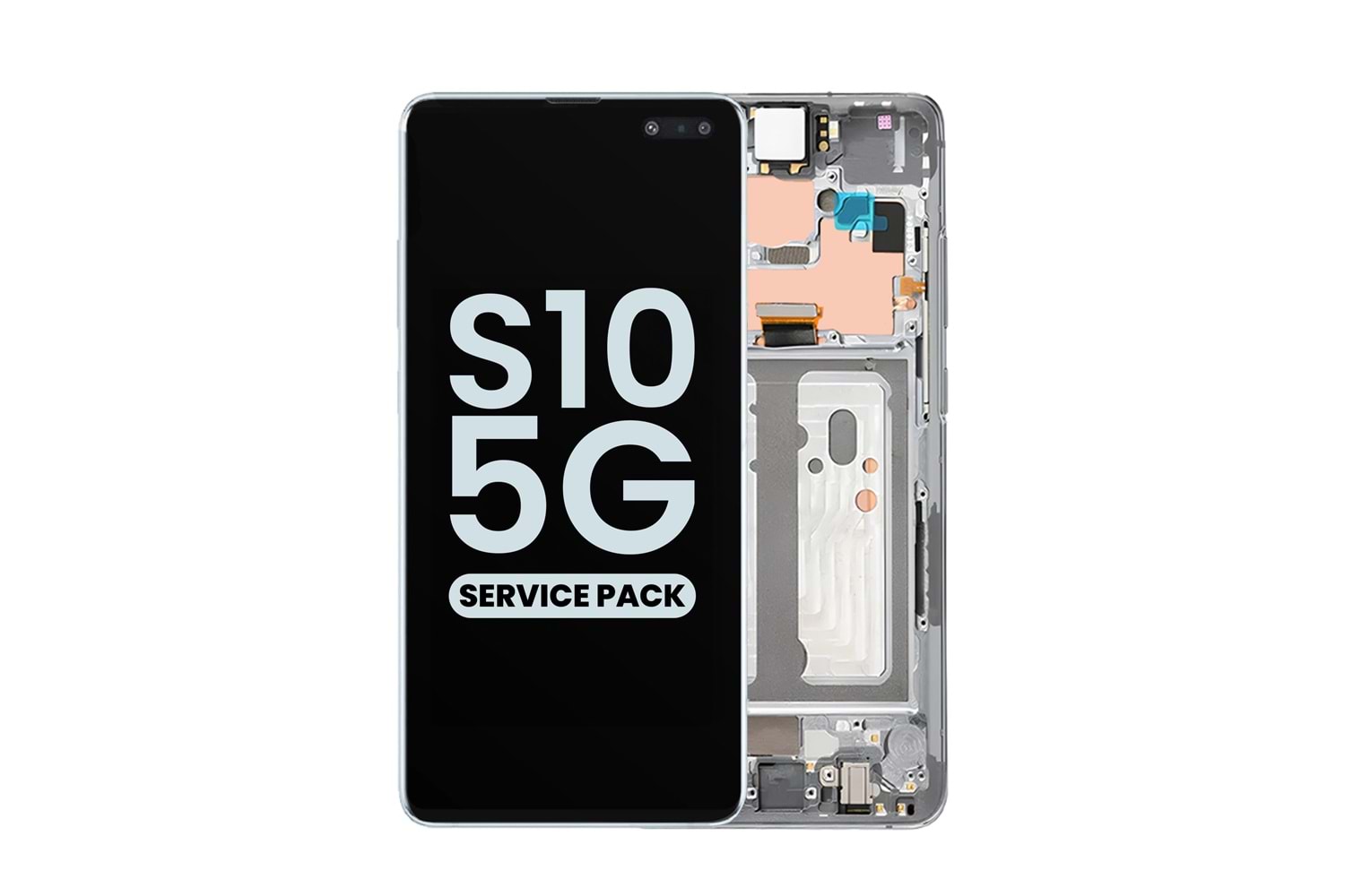 SAMSUNG S10 5G - G977 LCD EKRAN ÇITALI SİLVER (TR SERVİS)