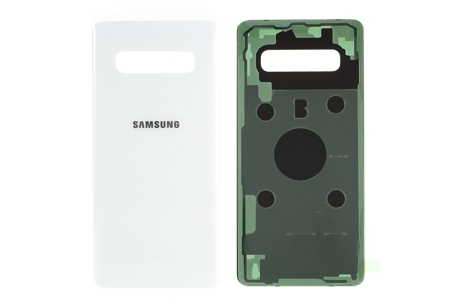 SAMSUNG S10 PLUS ARKA PİL KAPAK KAMERA CAMLI BEYAZ