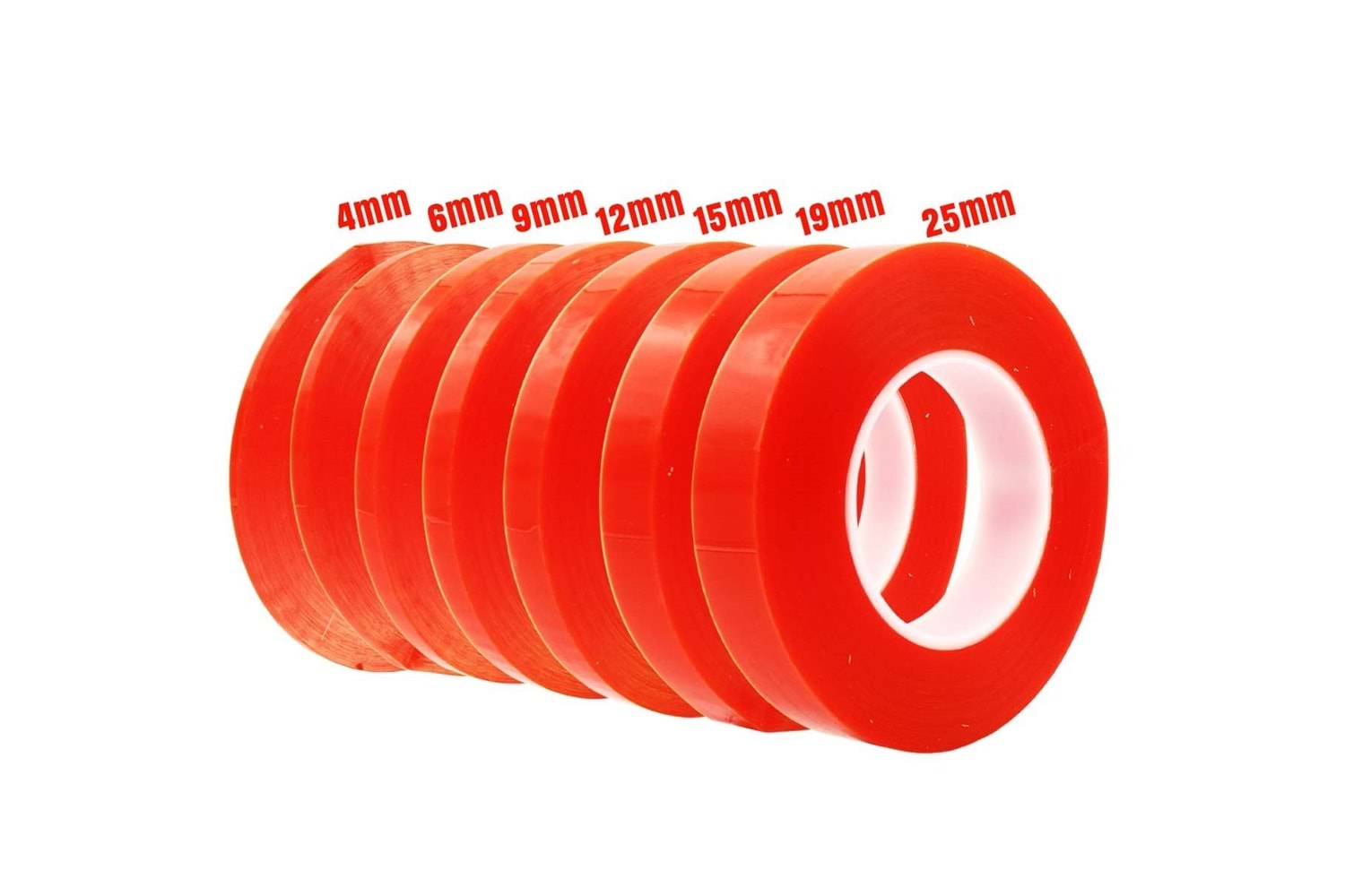 ÇİFT TARAFLI BANT KIRMIZI 10MM