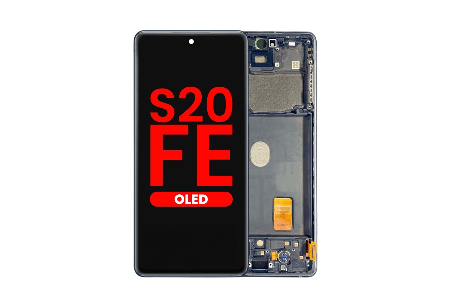 SAMSUNG S20FE LCD EKRAN ÇITALI OLED SİYAH - MAVİ