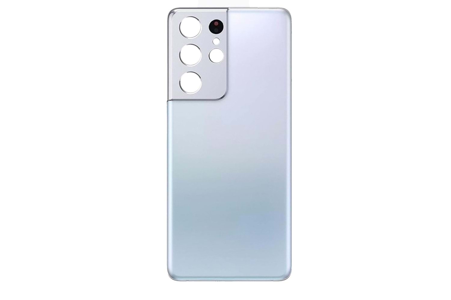 SAMSUNG S21 ULTRA ARKA PİL KAPAK KEMERA CAMLI SİLVER