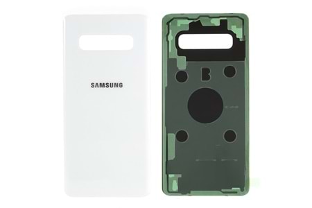 SAMSUNG S10 PLUS ARKA PİL KAPAK KAMERA CAMLI BEYAZ