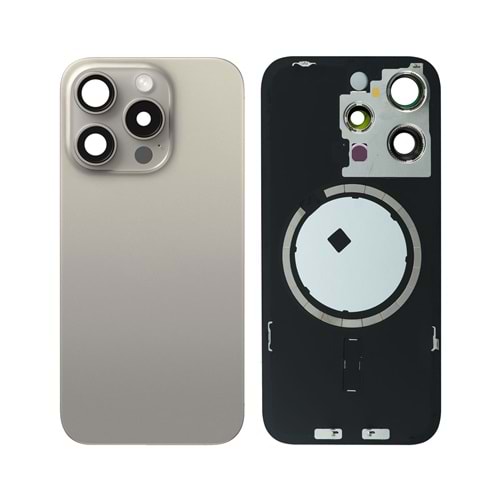 İPHONE 15 PRO ARKA PİL KAPAĞI KAMERA CAMLI NATÜREL