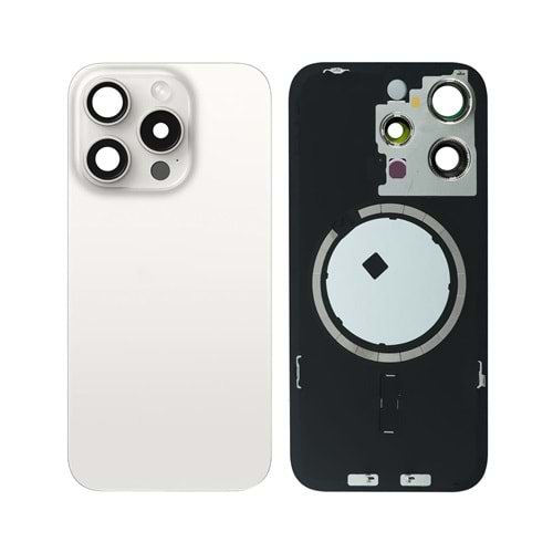 İPHONE 15 PRO ARKA PİL KAPAĞI KAMERA CAMLI BEYAZ