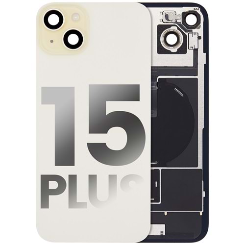 İPHONE 15 PLUS ARKA PİL KAPAĞI FULL SARI