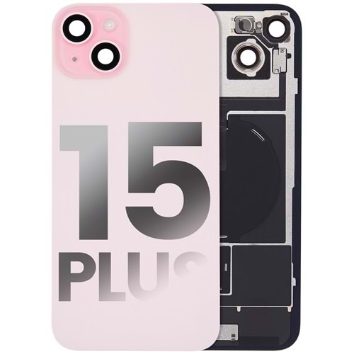 İPHONE 15 PLUS ARKA PİL KAPAĞI FULL PEMBE