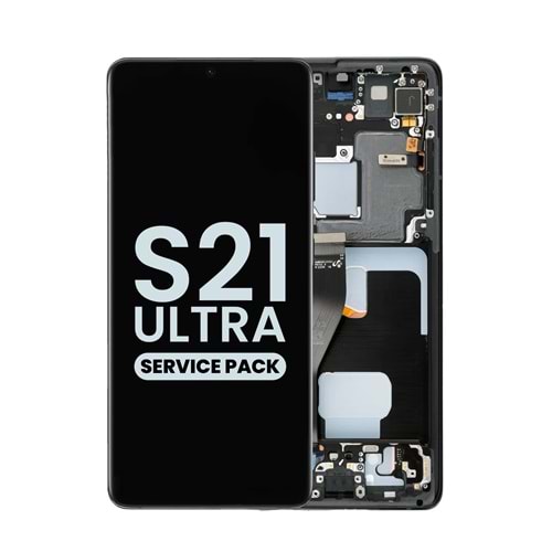 SAMSUNG S21 ULTRA - G998 LCD EKRAN ÇITALI SİYAH (TR SERVİS)