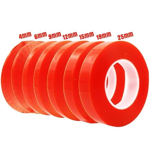 ÇİFT TARAFLI BANT KIRMIZI 12MM