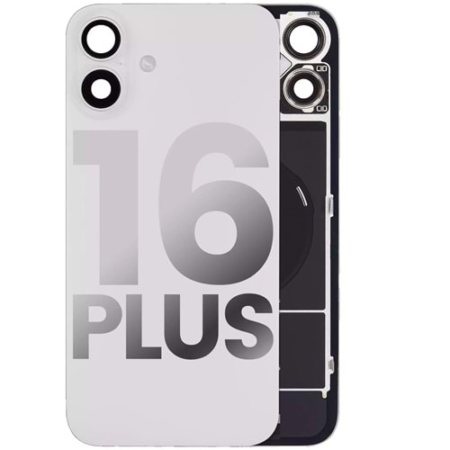 İPHONE 16 PLUS ARKA PİL KAPAĞI BEYAZ KAMERA CAMLI